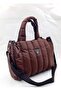 Women's Burgundy Quilted Shoulder Bag - 2