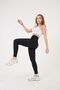 Women's Black High Waist Recovery Double Pocket Tight Leg Sports Leggings