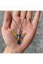 Aesthetic Rainbow Wings Angel Yellow Chain Necklace
