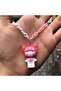 Pink Anime Kuromi Colorful Chain Necklace