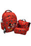 3 Piece Set First School Bag Set Girl Child Character Patterned Primary School Bag Red - 8