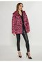 Steppjacke mit Zebra-Print