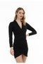 Rochie mini din jerseu, tip bluză - 3