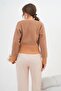 Women's Double Breasted Short Cardigan Biscuit 20779 - 7