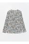 Floral Long Sleeve Women's Blouse with Peplum Collar (S4) - 7