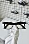 Luke Black Clear Square Rectangle Bone Women Men Unisex Blue Screen Goggle Eyewear - 4