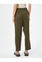 Straight Leg Trousers Pleated Pocket Detailed Buttoned - 4