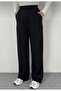 Women's Black High Waisted Velcro Plaza Pants - 7