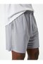 Sports Shorts with Lace Waist Strip Print Pocket - 5