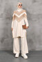 Merve Glittery Long Tunic Pants Set - 5
