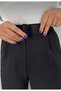 Women's Black High Waisted Velcro Plaza Pants - 3