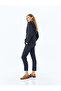 High Waist Cigarette Fabric Trousers with Pockets - 2