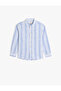 Shirt Long Sleeve Button Detail Classic Collar Cotton