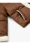Short Inflatable Coat with Zipper and Plush Detail with Pockets - 6