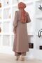 Mink 19233 - Slit Detailed Suit Set - 4