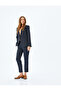 High Waist Cigarette Fabric Trousers with Pockets