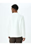 Long Sleeve Cotton Blended Textured Basic Crew Neck Sweatshirt - 4