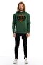 Men's Polo State Sweatshirt Embroidered Hooded Sweat Dark Green - 4