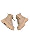 Rebecca Lace-Up and Zippered Girls' Boots Mink - 7
