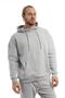 Men's 3 Thread Cotton Fleece Oversize Hooded Sweatshirt with Kangaroo Pocket in Gray