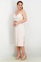 Women Plain Sleeveless Midi Dress, Blush - 3