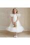 Lozere Girls' American Satin Tulle Evening Dress, Girls' Evening Dress, Graduation Dress Ball Gown