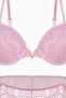 Anna Lace Bra Panty Set with Gold Accessories - Push up - 2568 - Powder - 4