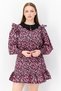 Women Petite Floral Print Mini Casual Dress, Multicolor
