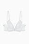 Tulle Detailed Bra - No Padding, Capless - Fashion - 2565 - Ecru - 2