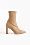 Genuine Leather Women's Boots - Stretch Camel - 2