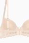 Anna Lace Bra Panty Set with Gold Accessories - Push up - 2568 - Skin - 3