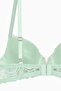Anna Gold Detailed Lace Bra - Push up - 2568 - Green - 3