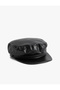 Faux Leather Cap Hat
