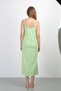 Fashion Line Rope Strap Long Slit Combed Cotton Nightgown 90125 Pistachio Green - 6