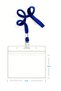 Blue Neck Strap Lanyard Metal Clip-On Name Badge Holder and Clear Card Holder - 4