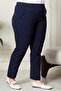 Plus Size Navy Blue Skinny Leg Trousers - 7