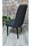 Large Oval Chair Cover Jacquard Fabric Village Anthracite - 5