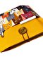 Hanging - Book / Tablet / Ebook Bag - Detachable Strap (Cats, Yellow) - 5