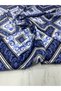 Blue Embroidery Pattern Dress Shirt Holder Tivil Satin Fabric Our Product Is Sold in Pieces 1 Piece 1 Meter