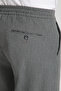 Men's Elastic Waist Thick Stamp Look Casual Pants - 5