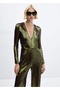 Langer Jumpsuit mit Pailletten