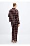 Flannel Plaid Pajama Shirt - 4