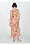 Belted Patterned Blouse - 4