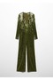 Langer Jumpsuit mit Pailletten - 3