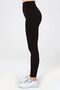 High Waist Wide Belt Gathering Fleece Inner Winter Ribbed Tights - 3