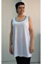 White Black and White Piping Detailed Thick Strap Combed Cotton Viscose T-Shirt - 3