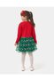 Girl's Bow Detailed New Year's New Year's Christmas Cotton Dress - 3