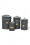 Premium 4-Piece Flour Storage Bucket Set with Ottoman Motif Rope Handles, 5-16-30-50 Liters - 2