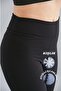 Women's Black Fleece Inside, Elastic, Raised, Ribbed, Combining Interlock Winter Knitted Tights