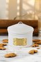 Vintage Style Luxurious Metal Biscuit Storage Container, an Elegant Touch to Your Kitchen, 19X19X17Cm